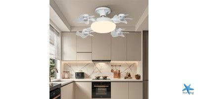 Лампа LED з вентилятором у патрон E27 AY1053 &bull; Світлодіодна лампа-вентилятор 2 в 1 з пультом, 3 режимами світла та 3 швидкостями для дому, кухні, дачі та офісу
