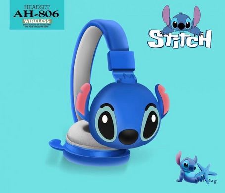 Дитячі бездротові навушники "Стіч" Stitch AH-806 Накладні навушники – гарнітура для дитини ∙ Bluetooth ∙ AUX ∙ Слот для картки пам'яті ∙ FM радіо ∙ Мікрофон
