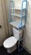 Підлогова стійка над туалетом з полицями ∙ Органайзер - стелаж для зберігання туалетного приладдя у ванну кімнату