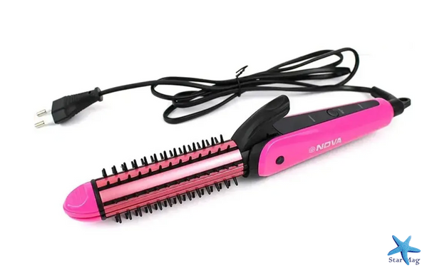 Багатофункціональний утюжок для волосся Nova 3 в 1 Hair Care Stylers ∙ Стайлер Nova NHC-8890 для випрямлення, гофре та локонів