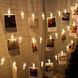 Гірлянда з прищіпками LU999 4,5 м 20 LED &bull; Світлодіодна фотогірлянда LU999 USB з теплим білим світлом для фото та інтер'єру