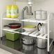 Полка раздвижная для кухни / ванной комнаты Kitchen Rack 588 &middot; Регулируемая кухонная стойка &ndash; трансформер для хранения