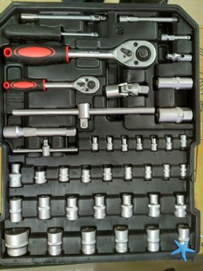 Універсальний автомобільний набір інструментів Kraft Royal 408 предметів у валізі | Кейс із інструментами