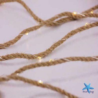 Гірлянда Лалліброх KAR306 2 м 40 LED на батарейках &bull; Декоративна канатна LED-гірлянда KAR306 для інтер'єру з теплим білим світлом IP20