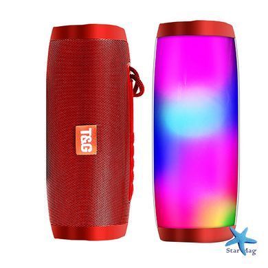 Вluetooth колонка влагостойкая TG-157 Pulse с разноцветной подсветкой ∙ Портативная Bluetooth-колонка T&G TG-157 для дома