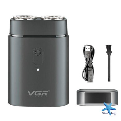Мужская электробритва VGR V-341 &bull; Аккумуляторная бритва для лица, шейвер для сухого бритья и ежедневного ухода