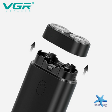 Мужская электробритва VGR V-341 &bull; Аккумуляторная бритва для лица, шейвер для сухого бритья и ежедневного ухода