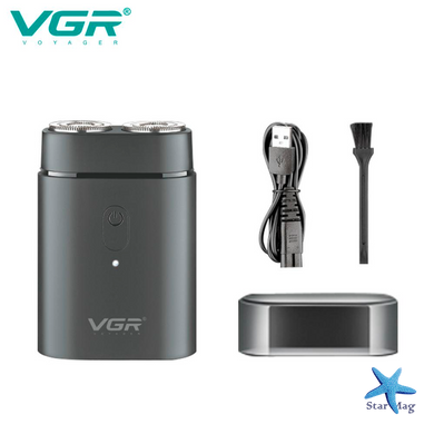 Мужская электробритва VGR V-341 &bull; Аккумуляторная бритва для лица, шейвер для сухого бритья и ежедневного ухода