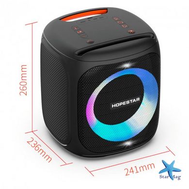 Портативная беспроводная Bluetooth колонка Hopestar Party 100 50Вт Black с влагозащитой IPX7 беспроводным микрофоном и функцией зарядки устройств PowerBank