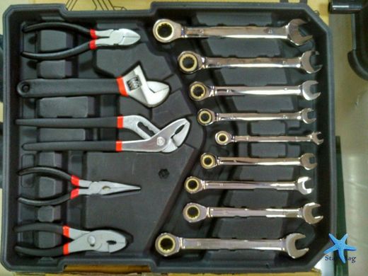 Універсальний автомобільний набір інструментів Kraft Royal 408 предметів у валізі | Кейс із інструментами