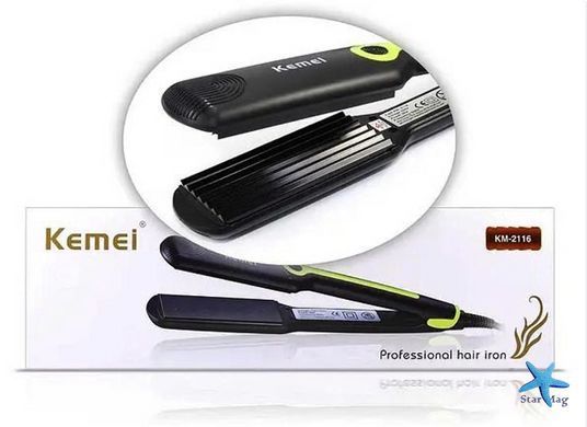 Щипцы KEMEI KM-2116 гофре &bull; Компактный прибор для гофре и укладок