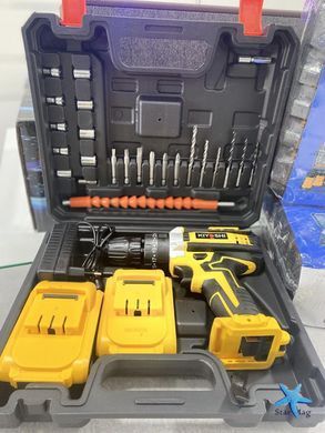 Шуруповёрт Electric Drill KAR 600 с набором слесарного инструмента ∙ Универсальный шуруповёрт с насадками Electric Drill 24W
