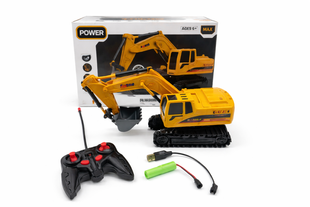 Гусеничный экскаватор с пультом управления Remote Control Excavator &bull; Детский радиоуправляемый экскаватор на гусеницах для игры дома и на улице
