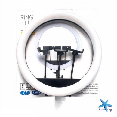 Светодиодная кольцевая LED лампа ZD-16 (40 см) | Кольцевой свет для видео и фото | Лампа для селфи без штатива