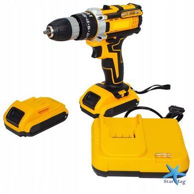 Шуруповерт з великим набором інструментів Electric Drill Set &bull; Акумуляторний ударний шуруповерт 24V 5Ah з набором інструментів