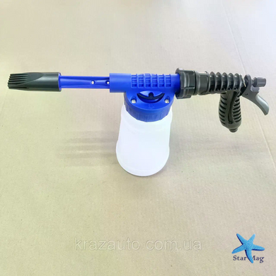 Пістолет-розпилювач для миття автомобіля CAR WASH ROCKET &bull; Пінна насадка на садовий шланг для миття авто, вікон, плитки, меблів і подвір&rsquo;я