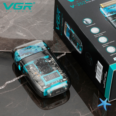 Триммер для волос VGR V-352 &bull; Аккумуляторная машинка для стрижки Hair Clippers V-352, шейвер для бороды, усов и окантовки