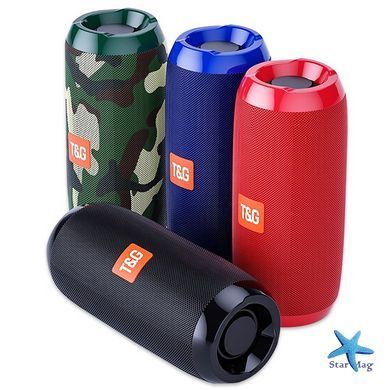 Портативная стереоколонка Bluetooth T&G TG117 для отдыха ∙ Беспроводная водостойкая Bluetooth-колонка TG-117 для дома