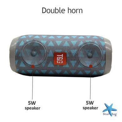 Портативная стереоколонка Bluetooth T&G TG117 для отдыха ∙ Беспроводная водостойкая Bluetooth-колонка TG-117 для дома