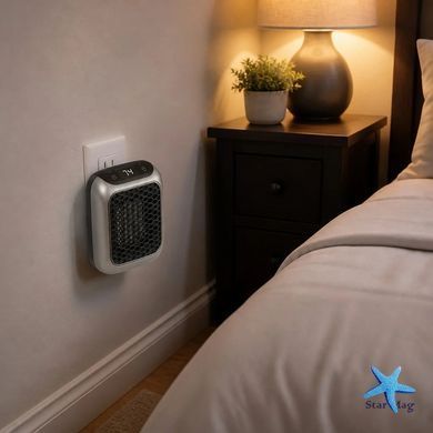 Обогреватель Handy Heater Turbo 800 Вт &bull; Портативный керамический тепловентилятор в розетку с цифровым дисплеем, пультом ДУ и таймером для небольшой комнаты