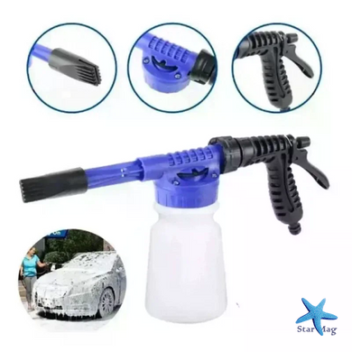 Пістолет-розпилювач для миття автомобіля CAR WASH ROCKET &bull; Пінна насадка на садовий шланг для миття авто, вікон, плитки, меблів і подвір&rsquo;я