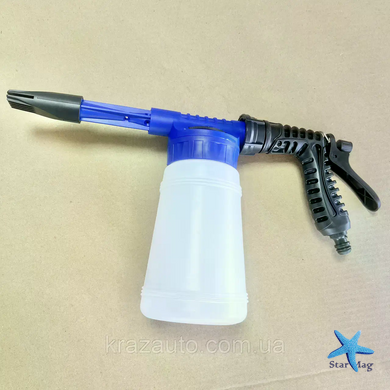 Пістолет-розпилювач для миття автомобіля CAR WASH ROCKET &bull; Пінна насадка на садовий шланг для миття авто, вікон, плитки, меблів і подвір&rsquo;я