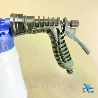 Пістолет-розпилювач для миття автомобіля CAR WASH ROCKET &bull; Пінна насадка на садовий шланг для миття авто, вікон, плитки, меблів і подвір&rsquo;я