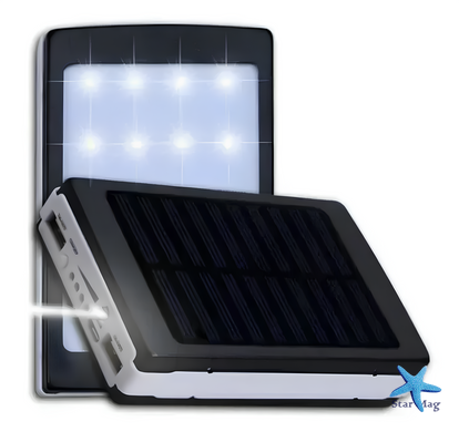 Портативний зарядний пристрій з ліхтариком Solar Power Bank 50000 mAh ∙ Зарядний пристрій Power Bank Solar 50000 mAh з LED ліхтариком