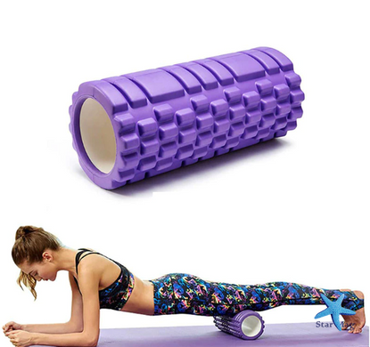 Роликовый массажер для тела, 30х8 см · Роллер для фасциального массажа мышц · Валик для йоги и фитнеса