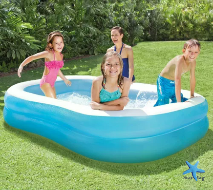 Сімейний надувний басейн INTEX 57180 203&times;152&times;48 см &bull; Просторий літній басейн для дітей і дорослих