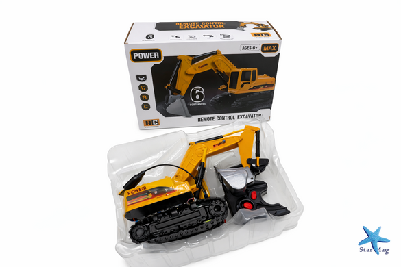 Гусеничный экскаватор с пультом управления Remote Control Excavator &bull; Детский радиоуправляемый экскаватор на гусеницах для игры дома и на улице
