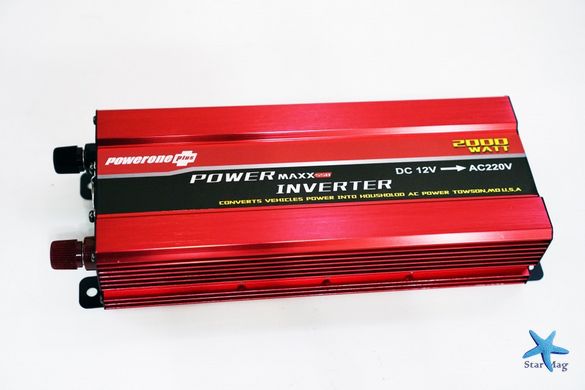 Инвертор преобразователь напряжения Power Inverter 12-220V, 2000W