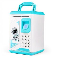 Игрушечный детский сейф – копилка с купюроприемником, кодовым замком и отпечатком пальца Robot BODYGUARD
