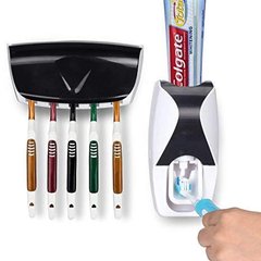 Автоматический диспенсер - дозатор зубной пасты с держателем щеток Настенный органайзер в ванную комнату