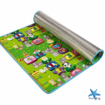 Дитячий розвиваючий ігровий килимок 90*150 см Термокилимок для дітей