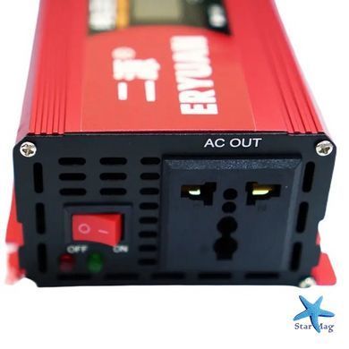 Преобразователь напряжения 2600W 12V в 220V с чистой синусоидой и LCD-дисплеем &bull; Инвертор для аккумулятора, дома, авто и резервного питания