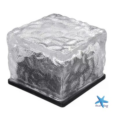 Садовый светильник Ice Cube теплый белый 10&times;6&times;10 см &bull; Уличный LED-фонарь на солнечной батарее для сада, дорожек и ландшафтной подсветки