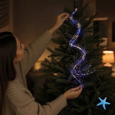 Гірлянда &laquo;Кінський хвіст&raquo; MA404multi 500 LED, 2,5 м &bull; Світлодіодна гірлянда-пучок на 20 ниток з різнокольоровим статичним світінням від мережі 220 В для ялинки, вікон і вітрин