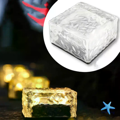Садовый светильник Ice Cube теплый белый 10&times;6&times;10 см &bull; Уличный LED-фонарь на солнечной батарее для сада, дорожек и ландшафтной подсветки