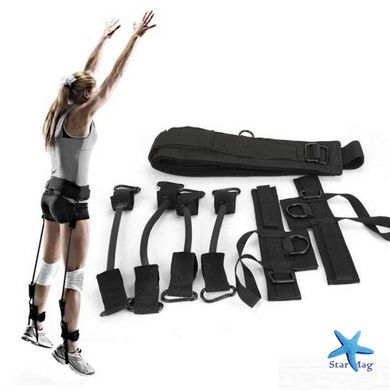 Портативний тренажер - еспандер для стрибків та бігу Vertical High Jump Trainer Універсальний домашній / вуличний тренажер для ніг