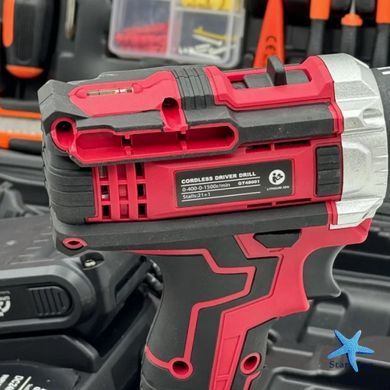 Аккумуляторный шуруповерт RED MA800 24V с 2 АКБ &bull; Набор инструментов RED MA800 более 100 предметов с шуруповертом 24V и пластиковым кейсом