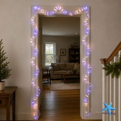 Гірлянда &laquo;Кінський хвіст&raquo; MA404multi 500 LED, 2,5 м &bull; Світлодіодна гірлянда-пучок на 20 ниток з різнокольоровим статичним світінням від мережі 220 В для ялинки, вікон і вітрин