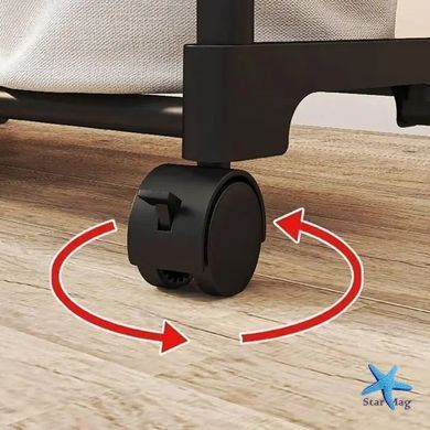 Cтойка-вішалка на коліщатках для речей та взуття (YH9918-1) &bull; Універсальна пересувна стійка для одягу з полицею