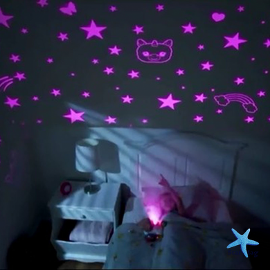 Детский ночник – проектор звёздного неба в форме мягкой игрушки Dream Lites ∙ Светящаяся мягкая игрушка ∙ 7 цветов LED подсветки