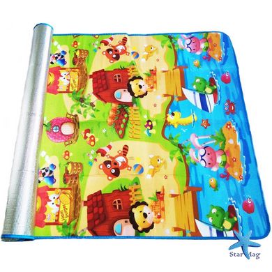 Дитячий розвиваючий ігровий килимок 90*150 см Термокилимок для дітей