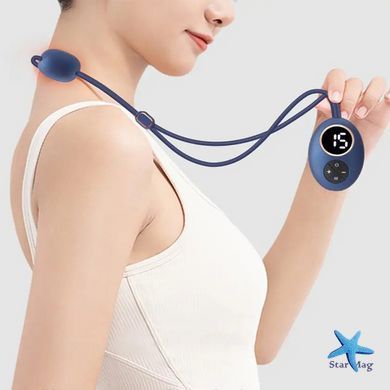 Универсальный массажер для импульсного массажа шеи Neck Massager DZ-02 &middot; Беспроводной электромассажер EMS с 5 режимами работы и подогревом