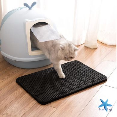 Водонепроницаемый коврик под кошачий туалет, 40х50 см · Гигиенический моющийся коврик для кошачьего лотка