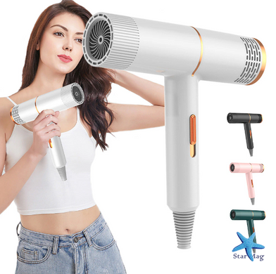Іонний фен DRY HAIR EFFICIENTLY Портативний електричний фен для сушіння та укладання волосся