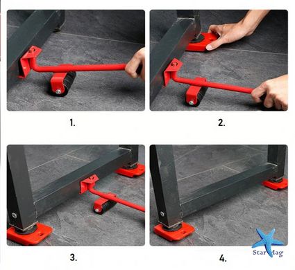 Набор для перемещения мебели и тяжёлых предметов Furniture Mover Rollers