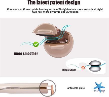 Плойка спиральная HAIR CurlingIron 2в1 WA-1 ∙ Универсальная плойка WA-1 для завивки и выпрямления волос